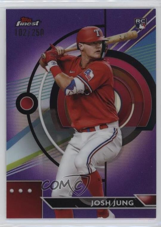 2023 Topps Finest Purple Refractor 102/250 Josh Jung #75 Rookie RC 0p7x
