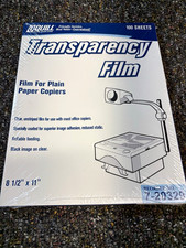 Quill Transparency Film 8.5 x 11 for Plain Paper Copiers, 100 Sheets, 7-20329