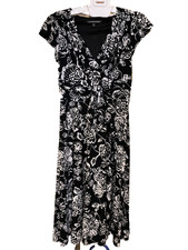 Jones Wear Dress, Size 6, Stretch, Cap sleeves, V-neck