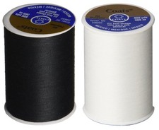 2-Pack Polyester Dual Duty All-Purpose Thread 400 Yard Spool Black White