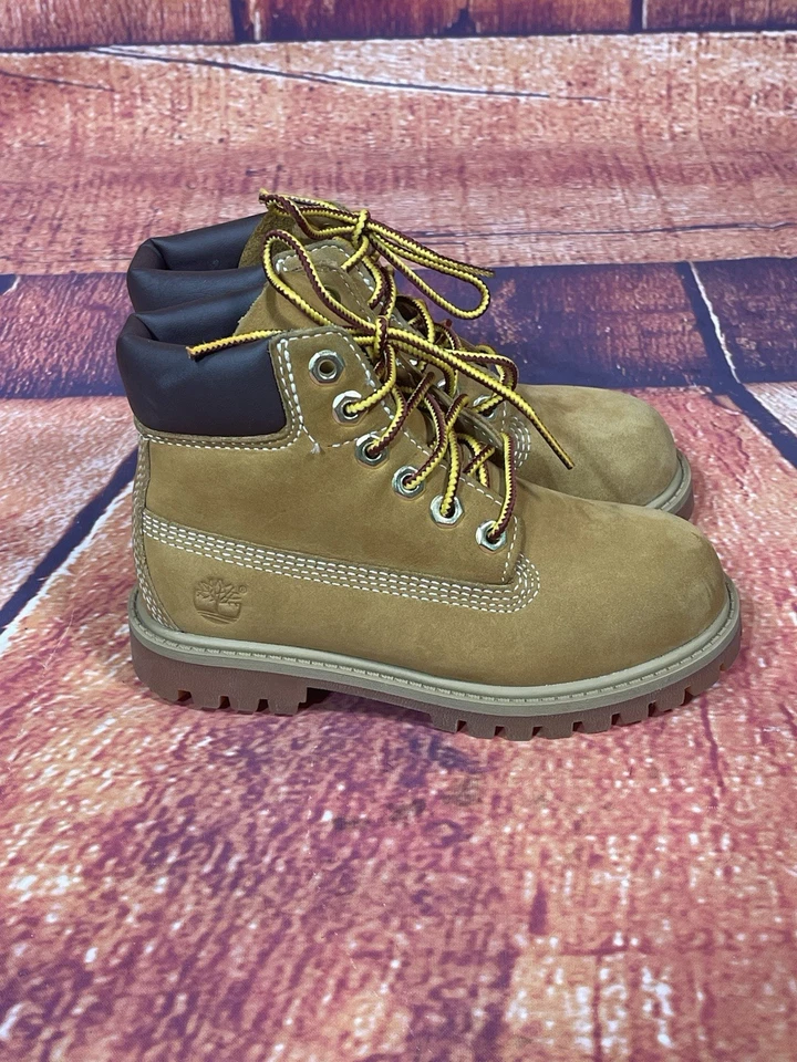 BOTA IMPERMEABLE TIMBERLAND PREMIUM 6" NIÑO PEQUEÑO TALLA 10 TRIGO NOBUCK #12809 Foto 2 de 4