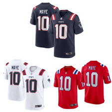 Drake 10 Maye MEN Stitched Jersey Navy/Red/White