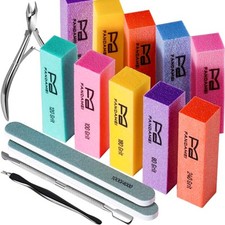 Nail Buffer Block, 10 PCS Buffers for Nails with Different Grit, Nail Block