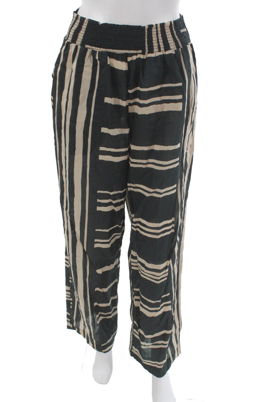 Rails Womens Black Striped Cotton Jogger Pants Bohemian Spring Size S