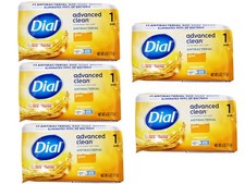 Dial Gold Advanced Clean, Antibacterial Deodorant Bar Soap, 4 OZ - 5 Pack
