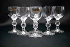 Crystal Glass Set of 6 Liqueur Vodka Sherry 2oz CognacCzech Bohemia Crystal