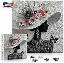 Impossible Puzzles for Adults 1000 Pieces,Pickforu Floral Muse Puzzle Elegant La