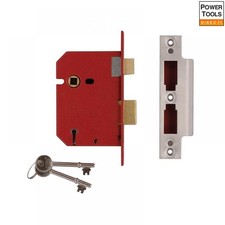 Union J2201-PL-2.50 2201 5 Lever Mortice Sashlock Brass Finish 65Mm 2.5In Box
