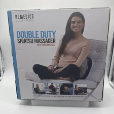 Homedics Double Duty Shiatsu Massager w/Soothing Heat Deep Kneading Massage NEW