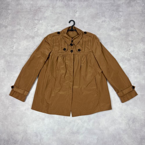 Miu Miu, Giacca Vintage Miu Miu Marrone Nylon Pieghettato Made In Italy Prada Archivio Donna