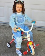 40in Lifelike Painted Reborn Doll Kit Rooted Curly Hair Unfinished Toddler Girl
