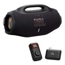 JBL Boombox 4 Portable Speaker Bundle with EasySing Mic Mini Black 