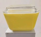 Vintage Pyrex 501-B Yellow 1-1/2 Cup Refrigerator Dish with Glass Lid 501-C