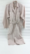 Vintage Taurus II Shirt Dress Womens 6 Pink White Stripe Belted Made in USA 80s