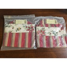 Longaberger Holiday Botanical Fabric Wine Spirits Gift Bag Holder Set of 2