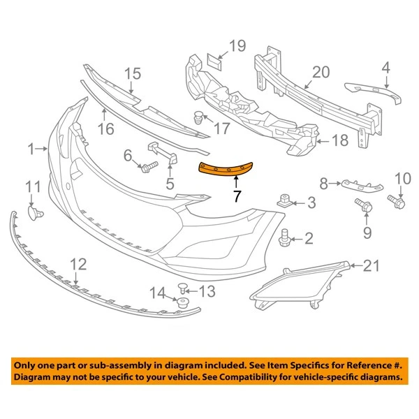 Soportes de parachoques delantero derecho de plástico negro para Elantra GT 2013-2017 86554-A5000 Q Foto 3 de 4