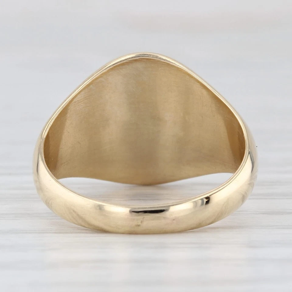 Anillo Sello Grabable Oro Amarillo 14k Talla 7.75 Foto 4 de 4