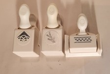 Lot of 3 Martha Stewart Paper Punches - Heart Border, Branches, Fancy Corner