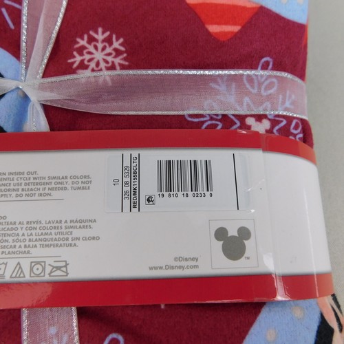 Disney Kid's 2pc Mickey Mouse Holiday Christmas Pajama Set 10, Red #6418 - Picture 8 of 9