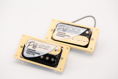 Epiphone ProBucker Vintage Humbucker Tonabnehmer Set mit Kabelbaum Chrom Zebra