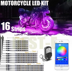 Phone Bluetooth Control Motorcycle Under Glow Accent Neon Light Kit Led 14 Light Ebay