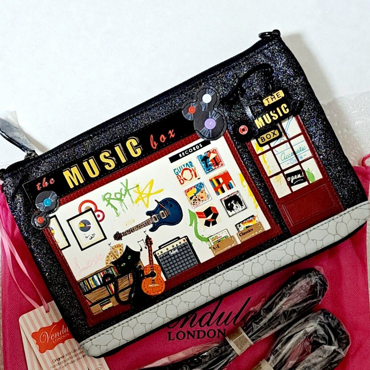 Vendula London Music Box Crossbody Shoulder Bag 2Way Unused