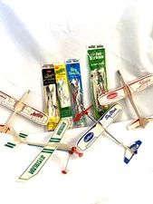 Set Of 4 Guillows Balsa Wood Air Plane Gliders Jetfire Starfire Sky Streak