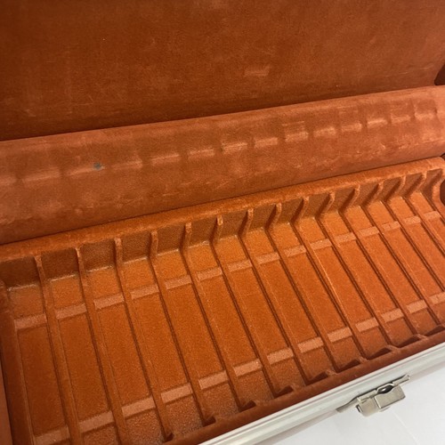 Vtg 15 Audio Cassette Tape Case Brown Orange Liner Storage Carry Travel Retro - Picture 13 of 17