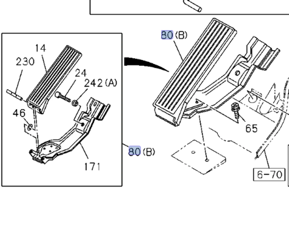 Pedal acelerador de controle de motor Link Asm para ISUZU NPR NPR-HD NQR NR 94-08 - Imagem 2 de 4