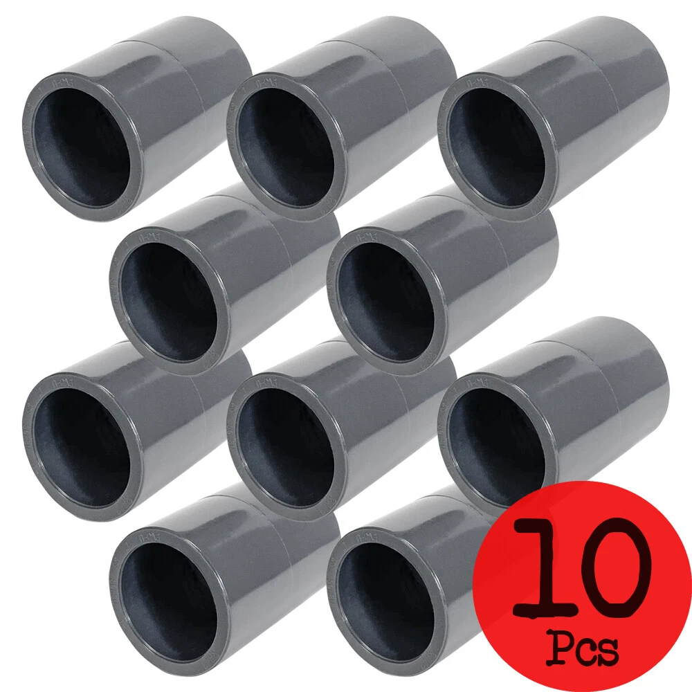Lot of 10 PCS Sch 80 PVC 1 Inch Straight Coupling Socket Connect