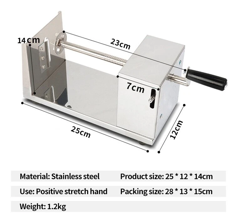 Stainless Steel Rapid slicer Manual Potato Twister Tornado Auto Cutter Machine