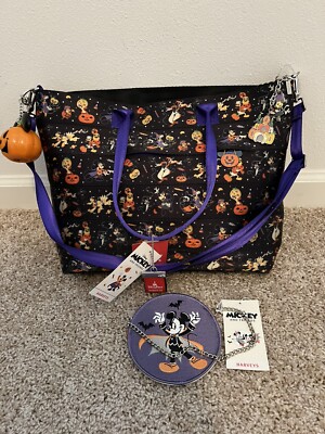 Disney Harvey s Seatbelt HALLOWEEN Tote + Change Purse + Keyring! All NWT!