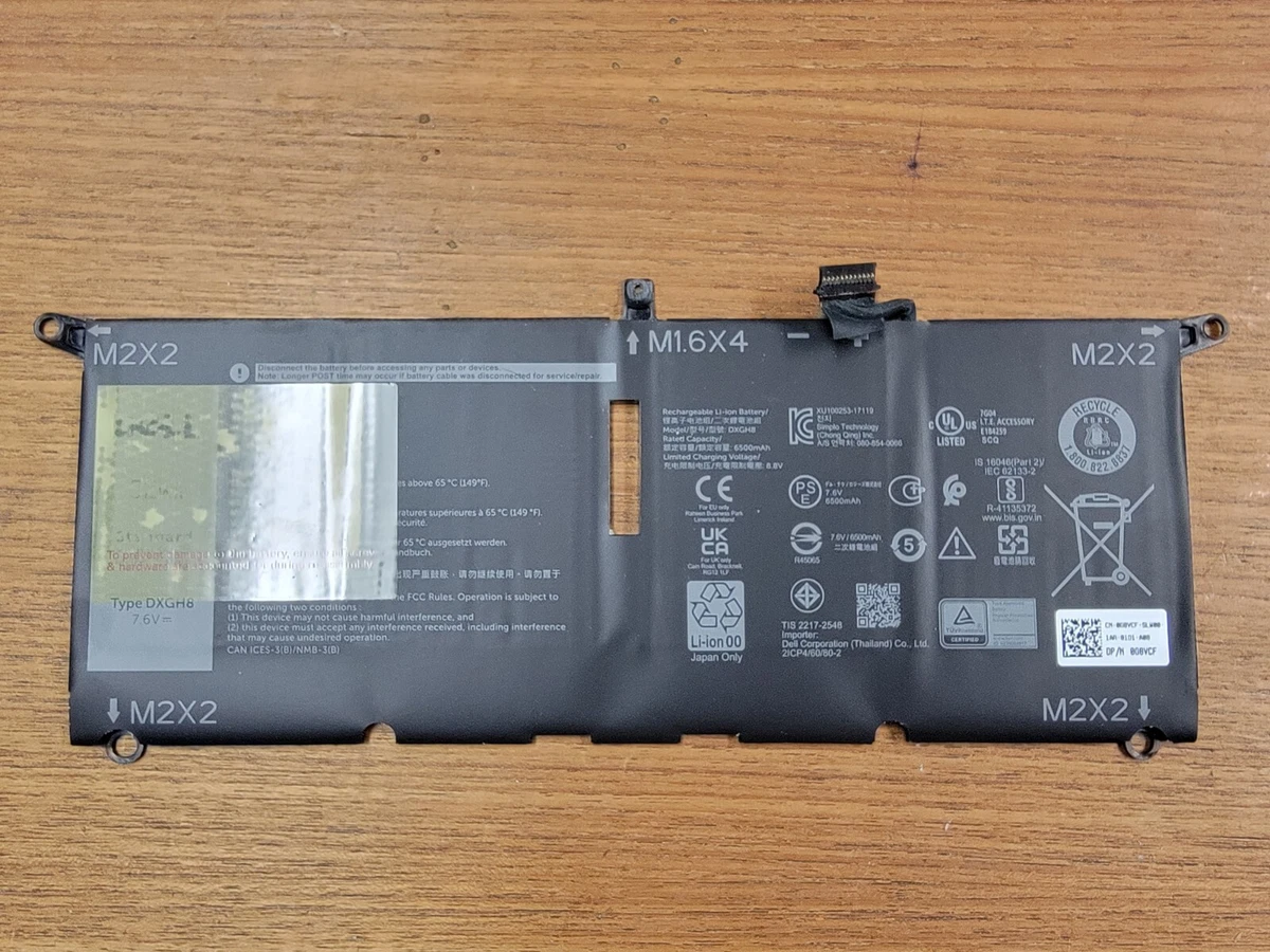 OEM Original Dell XPS 13 9305 9370 9380 Battery 52WH G8VCF 0H754V