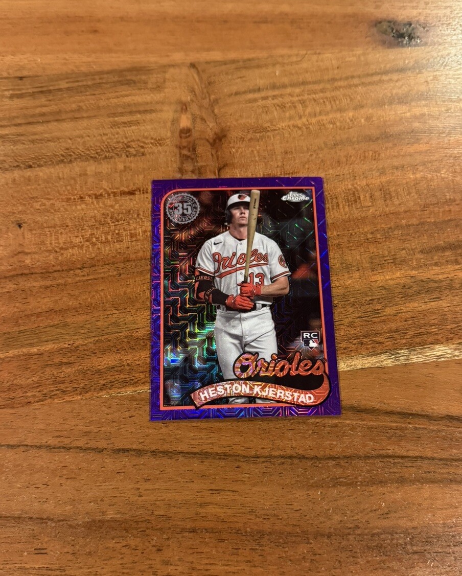 Heston Kjerstad 2024 Topps Silver Pack Chrome Purple Refractor /75 Rookie NRMT+