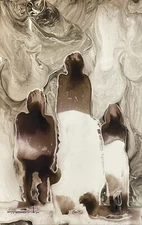 Jose Tonito Original art painting.Organic realism.BYSTANDERS 2.Surreal figures