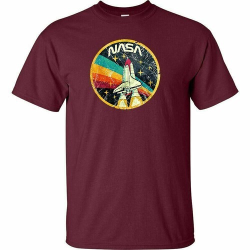 NASA Vintage Logo T Shirt Mens Space Shuttle Astronaut UFO Mars Classic Tee New - 第 8/17 張圖片