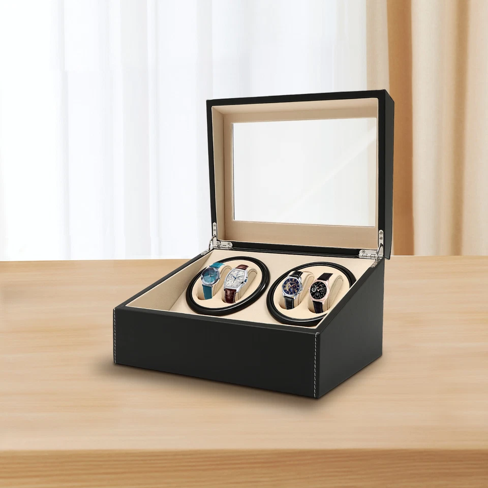 4+6 Coffret Remontoir Montre Automatique Watch Winder Boîte de Rangement  - Photo 2/4