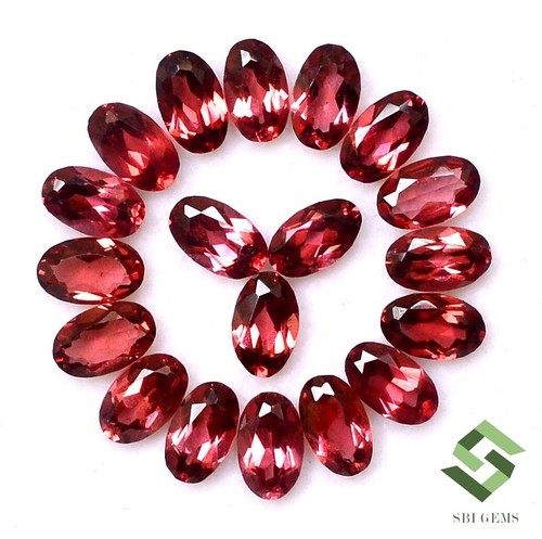 Natural Rhodolite Garnet Oval Cut 5x3 mm Lot 30 Pcs 9.74 CTS Loose Gemstones