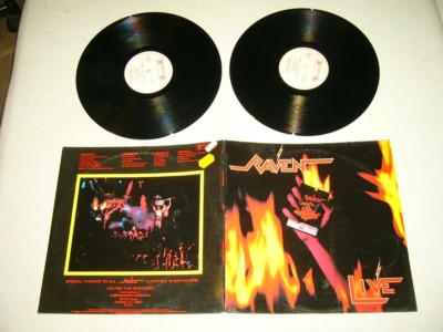 RAVEN --- rare original 1984 LIVE AT THE INFERNO Double LP!!! metal