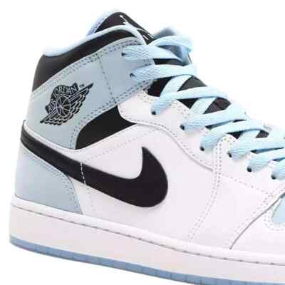 Nike Air Jordan 1 Mid Ice Blue Nubuck DV1308-104 Men's Size