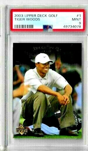 2003 Upper Deck Golf Tiger Woods PSA 9