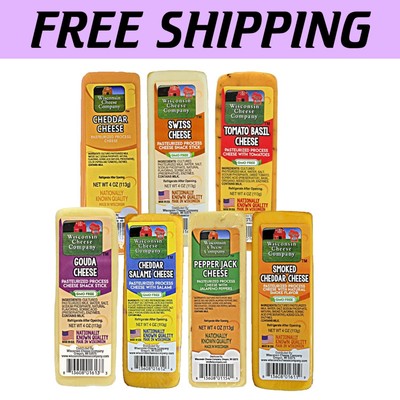 Deluxe Cheese Gift Box - 7 Block Assortment Featuring Cheddar and Smoked Cheddar