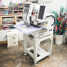 8.27x17.72in Home Automatic Embroidery Machine Single Head 12Needles 110V-220V