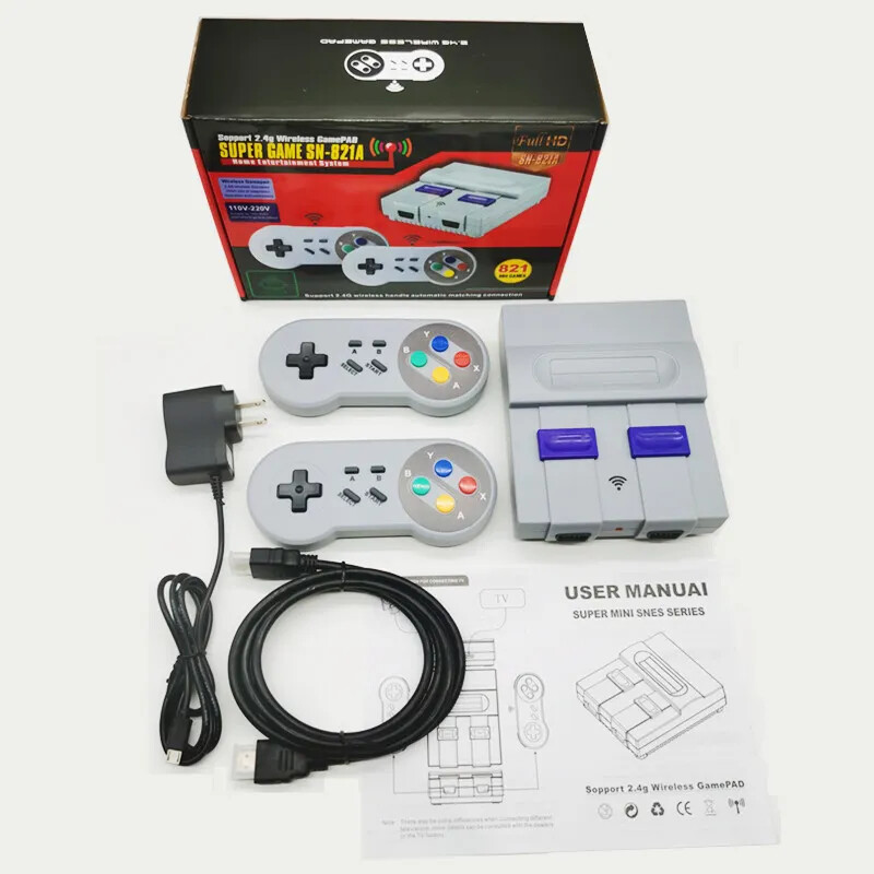 Game controller, featuring 821 classic games, high-definition video game console