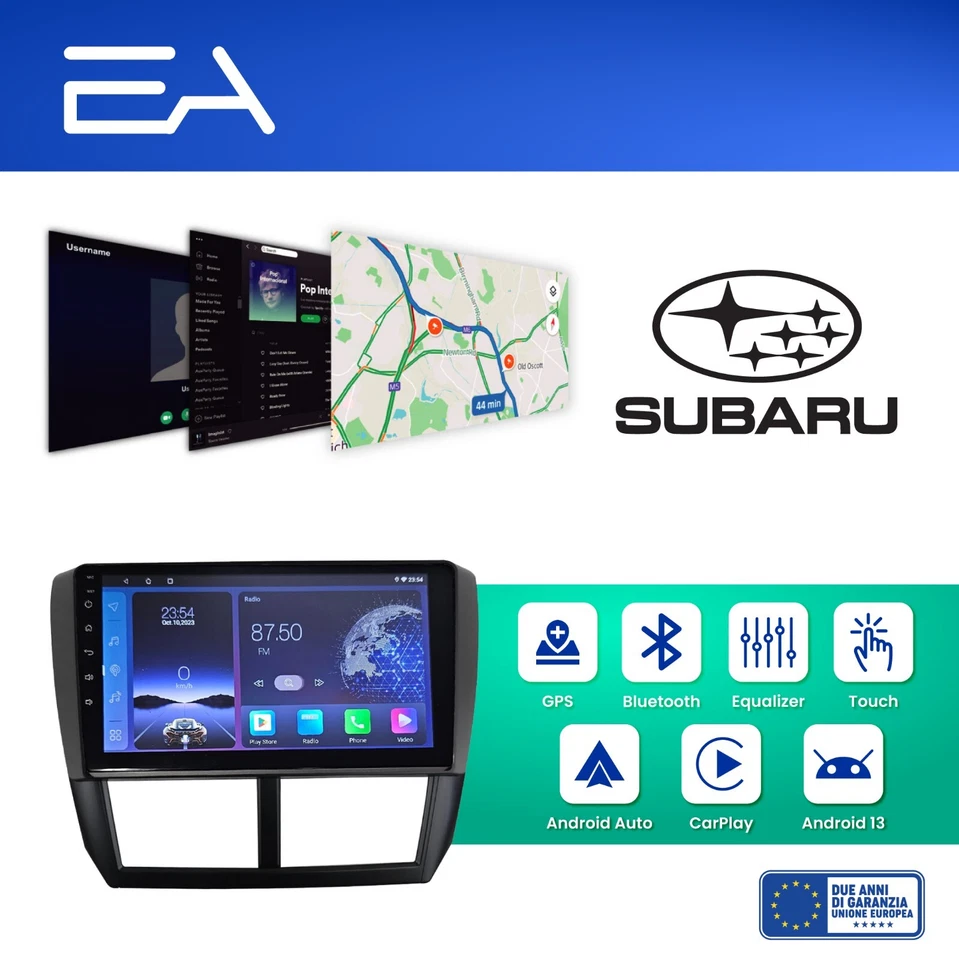 Autoradio Android per Subaru Forester 2015 -Octacore 4GB 64GB- Telecamera HD - Immagine 2 di 4