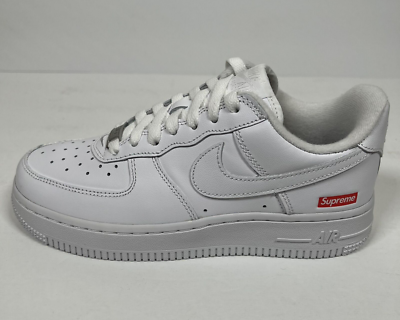 Size 6 - Nike Air Force 1 x Supreme Low Box Logo - White for sale