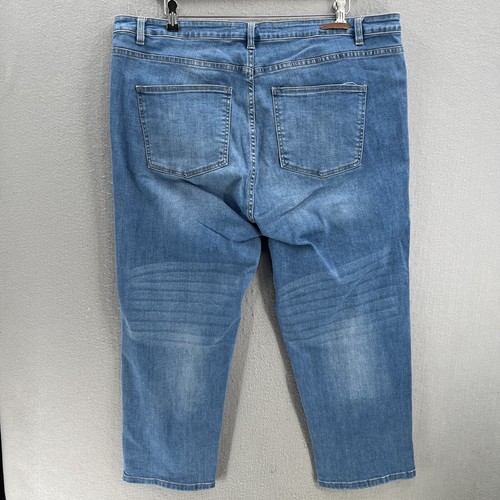 Soft Surroundings Jeans Womens Plus Size 22W Blue Stretch Denim Crop - Picture 2 of 9