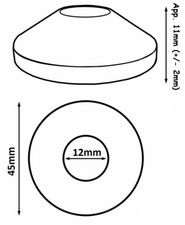 White Radiator Pipe Cover Plastic PVC Collar Rosette Rose 12 15 16 18 20 22 28mm