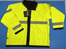 X-SMALL BLAUER 26991 REVERSIBLE RAIN JACKET BLACK / HI VIS YELLOW XS REG