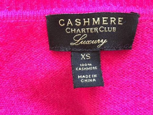 CHARTER CLUB LUXURY 100% cashmere sweater size XS pink - Picture 7 of 7